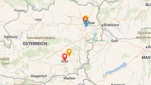 Map of company locations