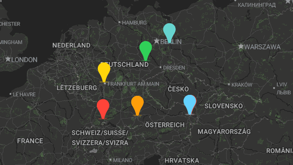 Map of company locations