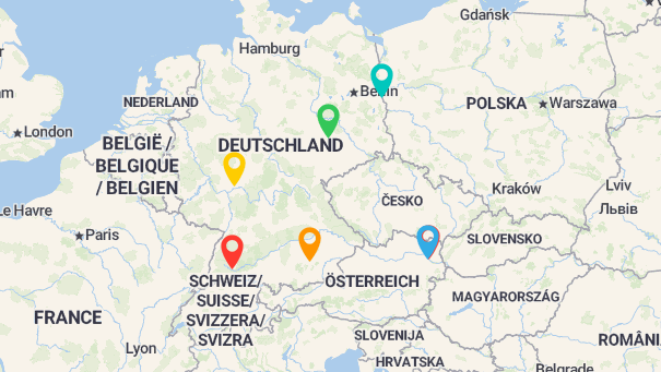 Map of company locations