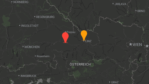 Map of company locations