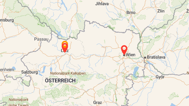 Map of company locations