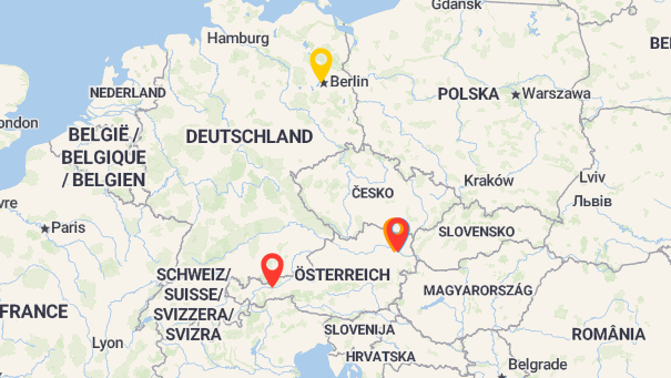 Map of company locations