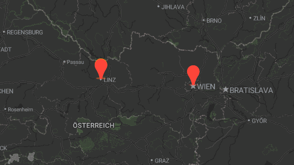 Map of company locations