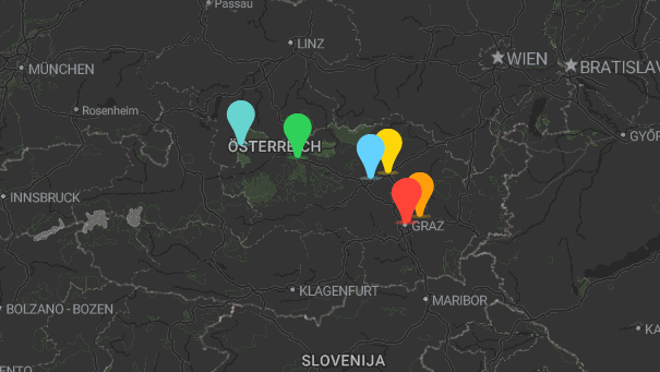 Map of company locations