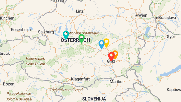 Map of company locations