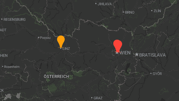 Map of company locations