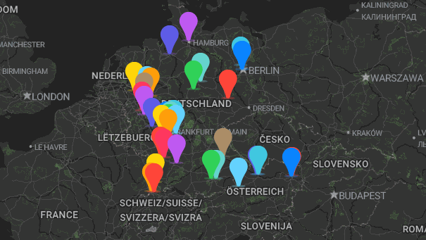 Map of company locations