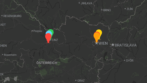 Map of company locations