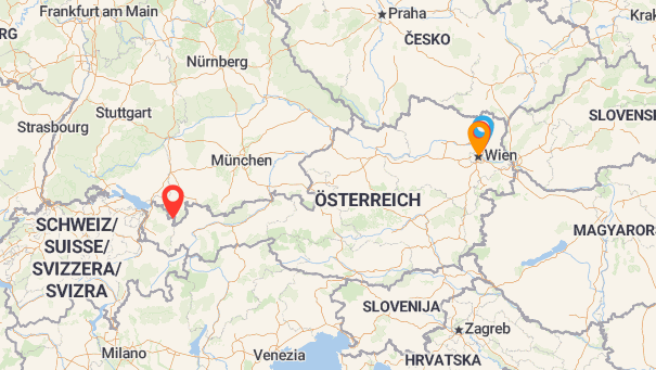 Map of company locations