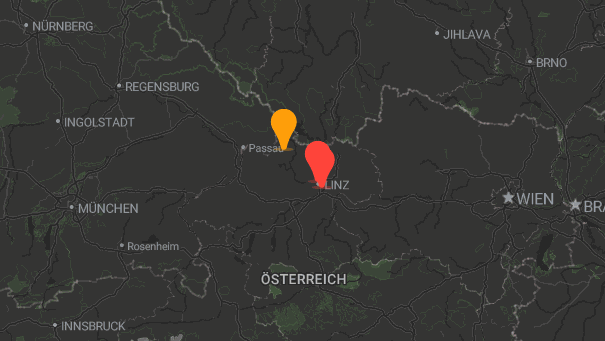 Map of company locations