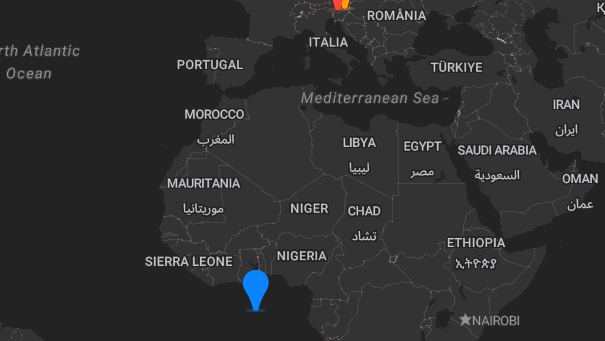 Map of company locations