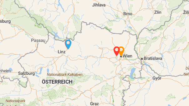 Map of company locations