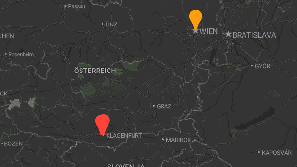 Map of company locations