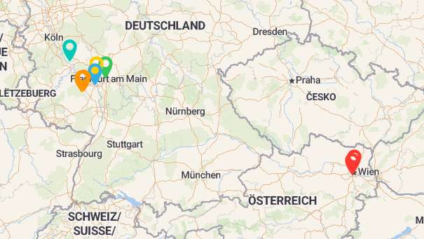 Map of company locations