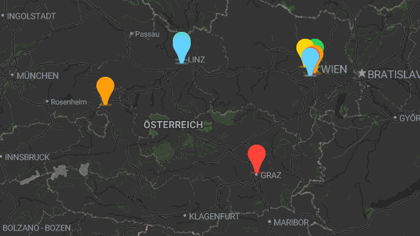 Map of company locations