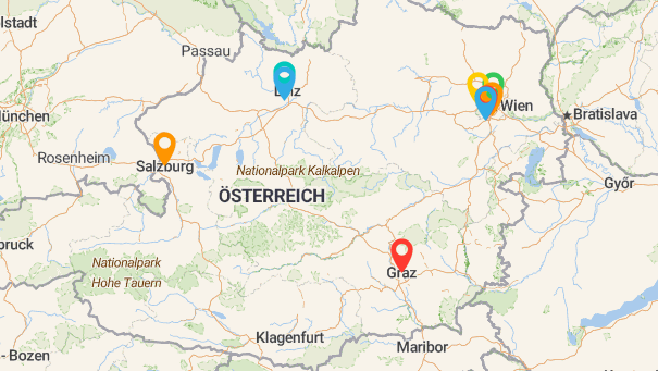 Map of company locations
