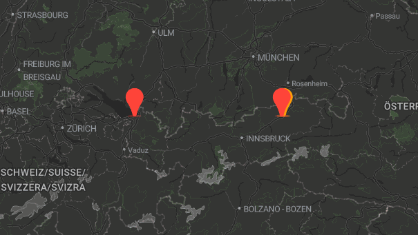 Map of company locations