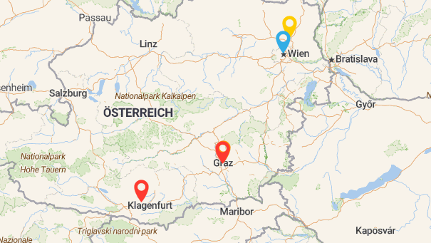 Map of company locations