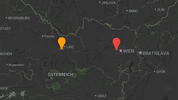 Map of company locations