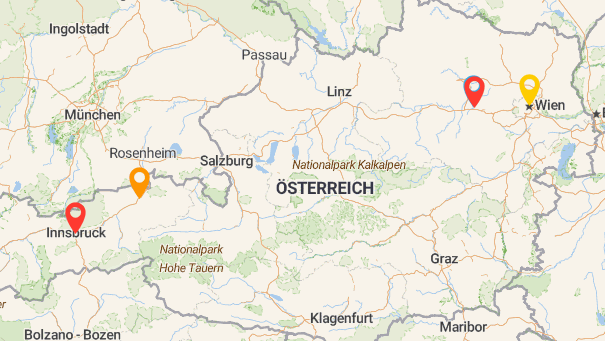 Map of company locations