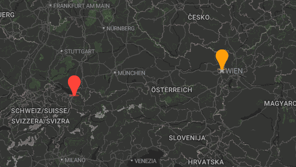 Map of company locations