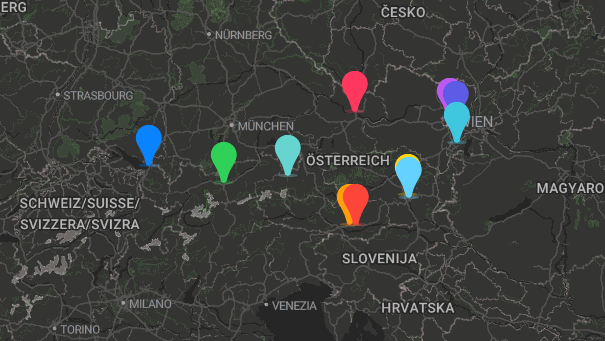 Map of company locations