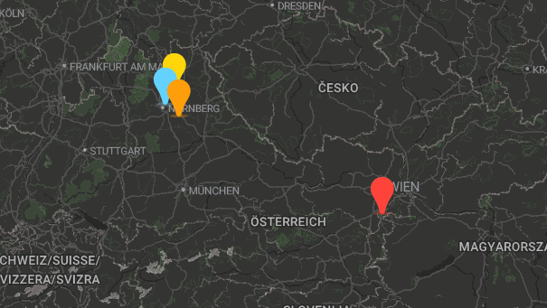 Map of company locations