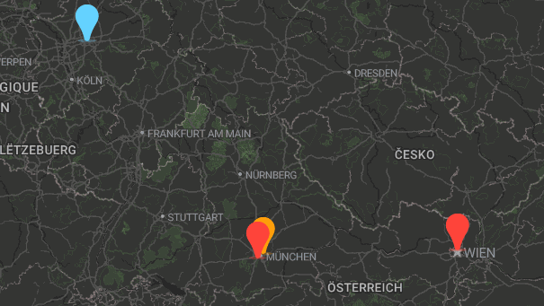 Map of company locations