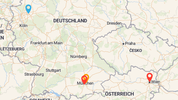 Map of company locations
