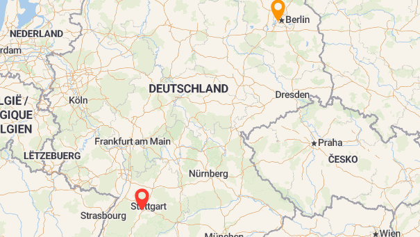 Map of company locations