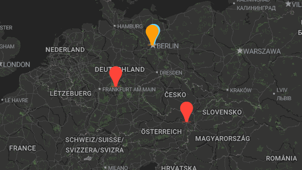 Map of company locations