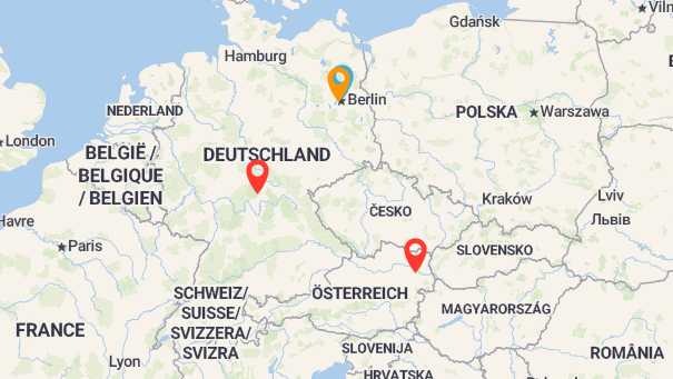 Map of company locations