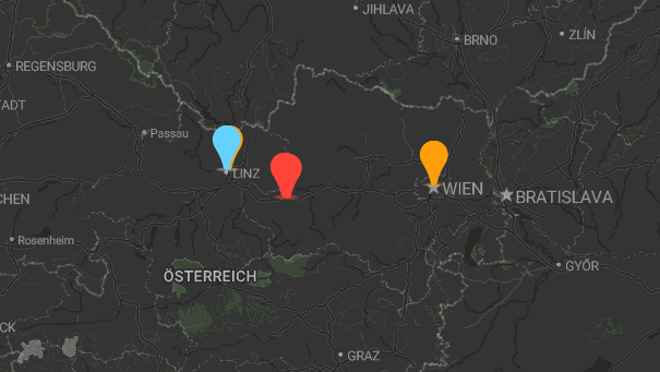 Map of company locations