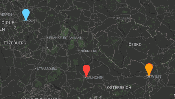 Map of company locations