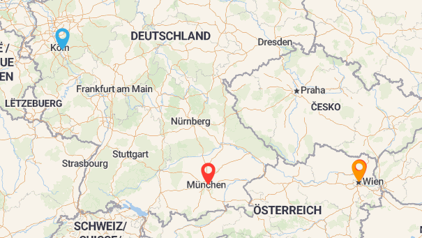 Map of company locations