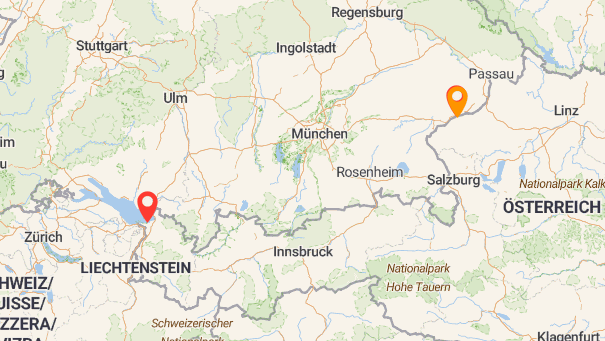 Map of company locations