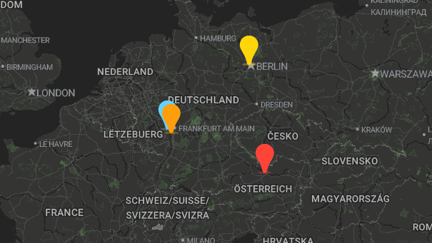 Map of company locations