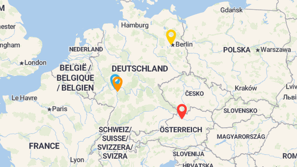 Map of company locations