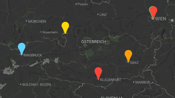 Map of company locations