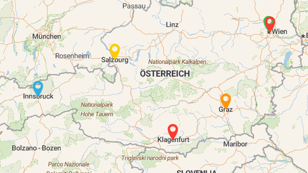 Map of company locations
