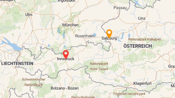 Map of company locations