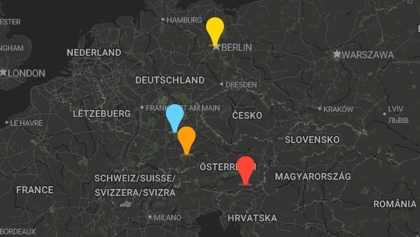 Map of company locations