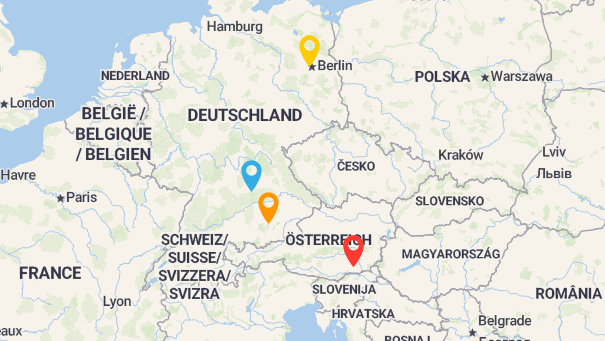 Map of company locations