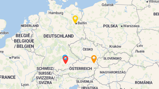 Map of company locations