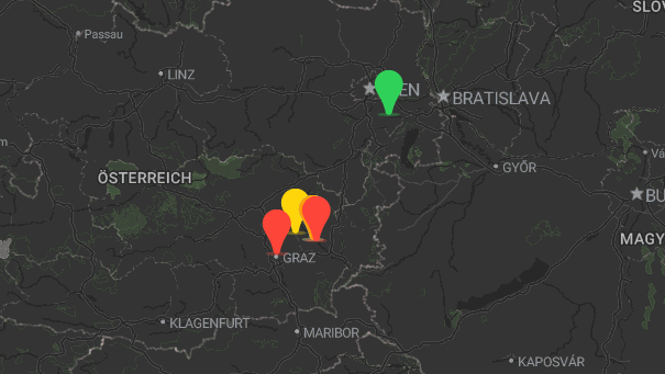 Map of company locations