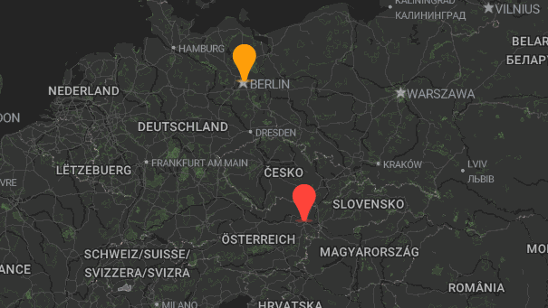 Map of company locations