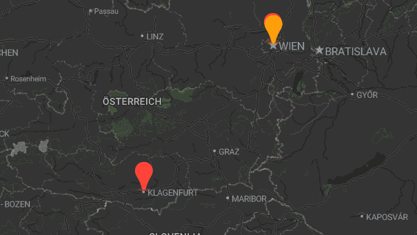 Map of company locations