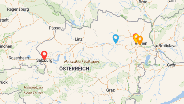 Map of company locations