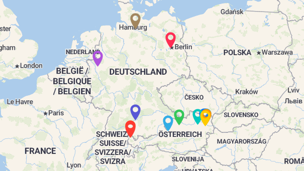 Map of company locations