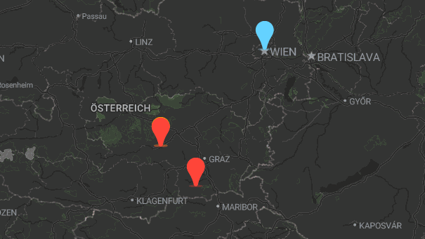Map of company locations